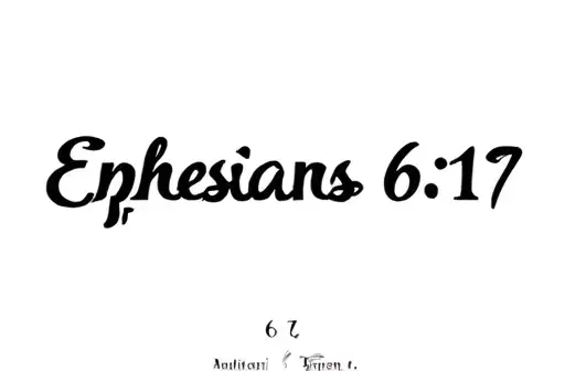 "Ephesians 6:17" tattoo design idea