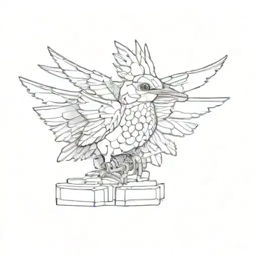lego kingfisher tattoo design idea
