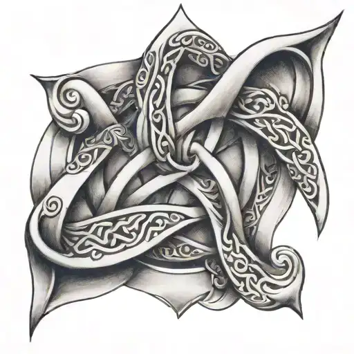 Trinity knot with the hesed tattoo design idea