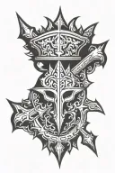 tryzub trident tattoo design idea