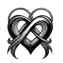 Infinity Heart tattoo design idea
