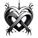 Infinity Heart tattoo design idea