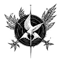 Stick and poke, multifandom, simple, the mortal instruments, the hunger games, criminal minds, the last of us tattoo design idea