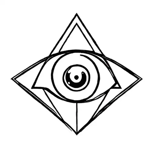 A bold, clean **traditional American tattoo-style** rendering of the **Eye of Providence**, inspired by classic flash ar tattoo design idea