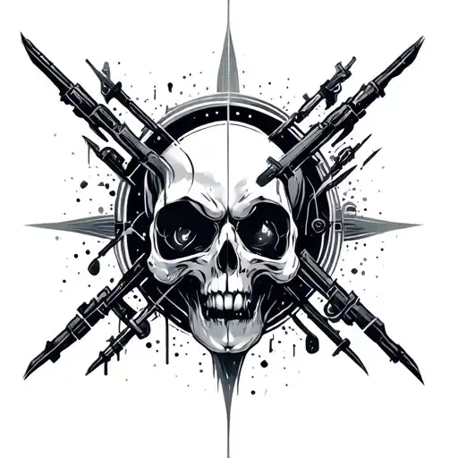 cyber sigilism tattoo design idea