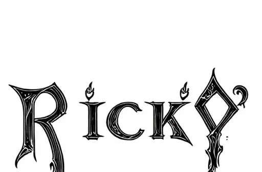 "Ricky
" tattoo design idea