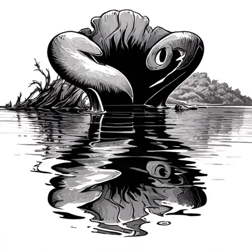 numbers 06 and 09 should be opposite each other, whereby the 09 is a reflection in the water of the 06 tattoo design idea