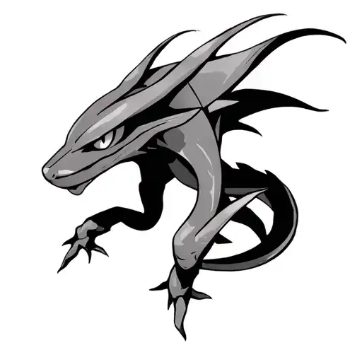 Rayquaza pokemon tattoo design idea