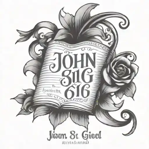 john 3:16 bible verse tattoo design idea