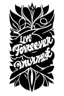 Live Forever written in script tattoo design idea