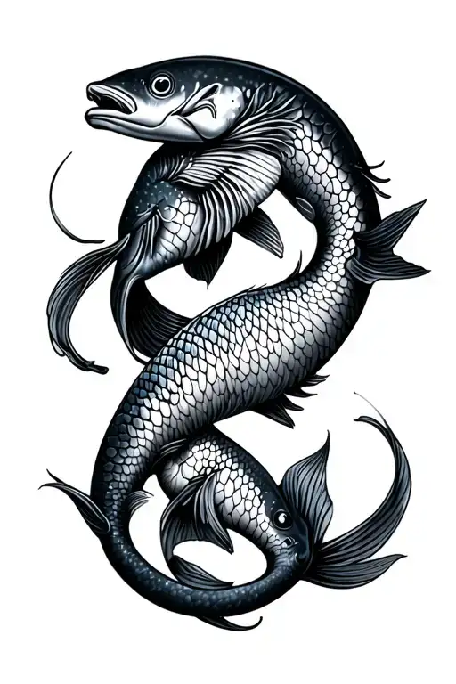 pisces and libra tattoo design idea