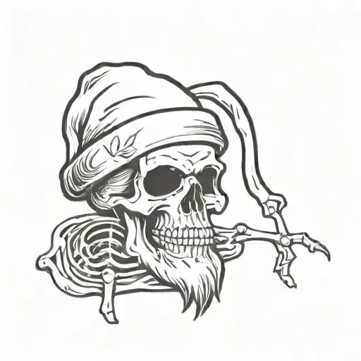 Skeleton Santa tattoo design idea