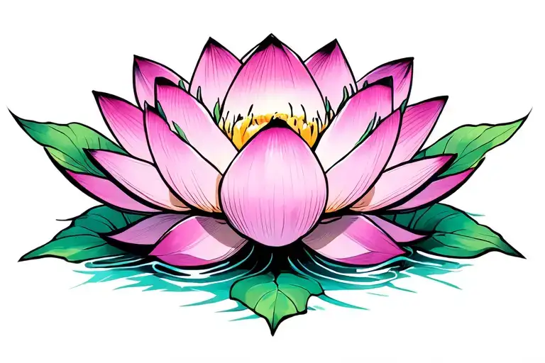 Lotus Flower tattoo design idea