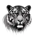 tiger face tattoo design idea