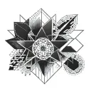 karma symbol tattoo design idea