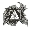 karma symbol tattoo design idea