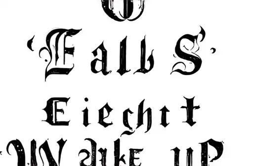 "Seven falls
Eight wake up" tattoo design idea