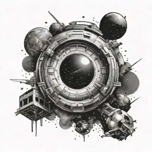 interstellar the movie themed tattoo tattoo design idea