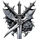 Cross Sword tattoo design idea