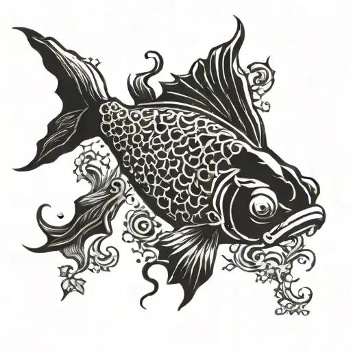 fish koi tattoo design idea