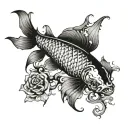 fish koi tattoo design idea