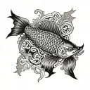fish koi tattoo design idea