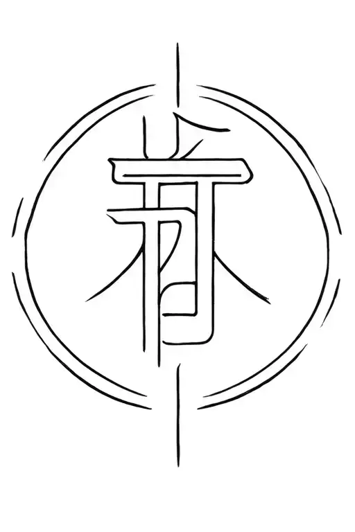 intestine surrounding kanji symbol for annoying tattoo design idea