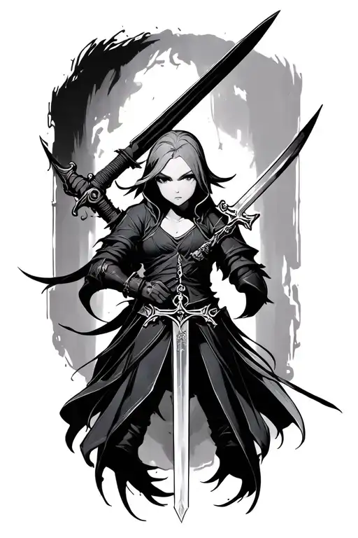 E - eaten character sword art online tattoo design idea