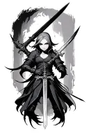 E - eaten character sword art online tattoo design idea