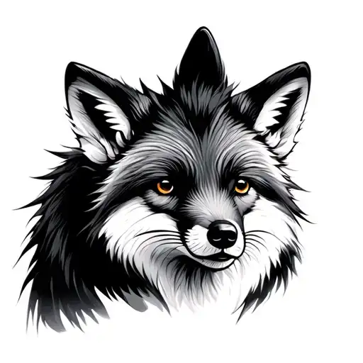 Arctic Fox tattoo design idea
