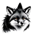 Arctic Fox tattoo design idea