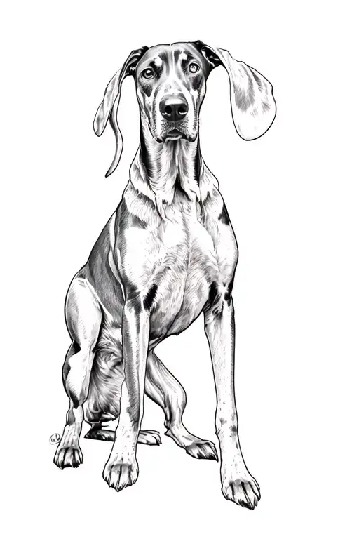 doberman pinscher tattoo design idea