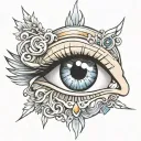 cleopatra eye inside tattoo design idea