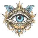 cleopatra eye inside tattoo design idea
