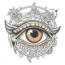 cleopatra eye inside tattoo design idea