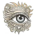 cleopatra eye inside tattoo design idea
