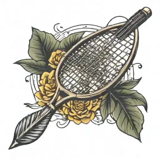 badminton racket and shiv     tattoo design idea