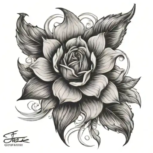 A random post tattoo design idea