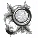 enso circle tattoo design idea