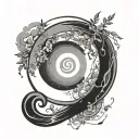 enso circle tattoo design idea
