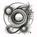 enso circle tattoo design idea