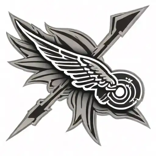 Atlanta braves logo with wings tattoo design idea