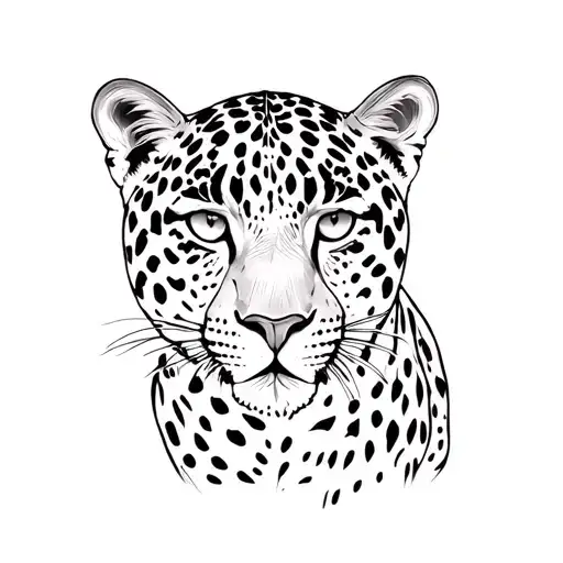 leopard print tattoo design idea