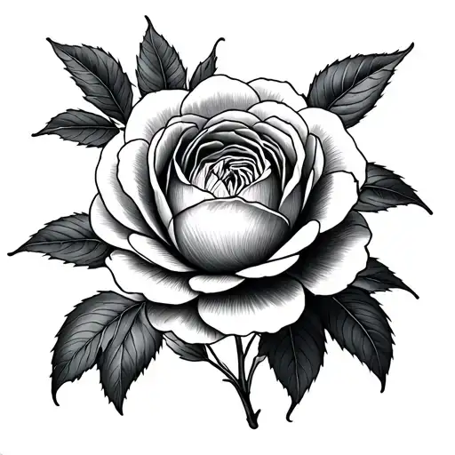 Camellia tattoo design idea