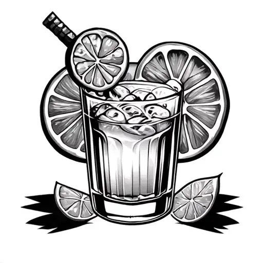 Tequila Shot tattoo design idea