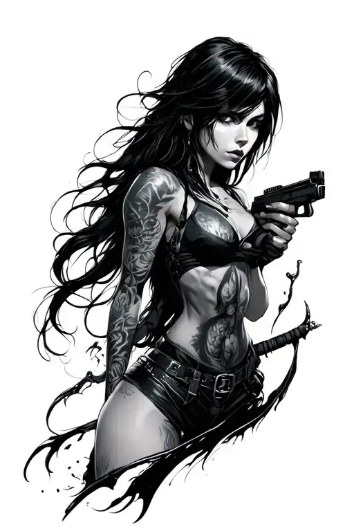 revy black lagoon tattoo design idea