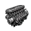 V8 Engine tattoo design idea