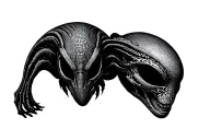 Alien Romulus 2024 in Cosmos tattoo design idea