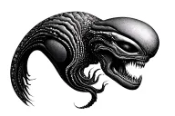 Alien Romulus 2024 in Cosmos tattoo design idea