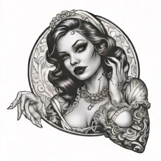 Slut maid sissy tattoo design idea